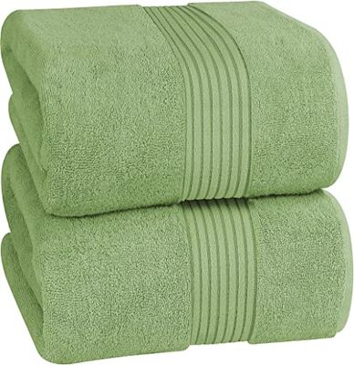 Utopia Towels - Paquet de 2, Draps de Bain Luxueux Jumbo - Serviettes de Bain Extra Large 100% Coton, très absorbante et à séchage Rapide - (90 x 180 CM, Vert Sauge)