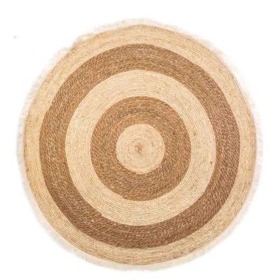 Alfombra De Fibra Natural Con Tejido Artesanal