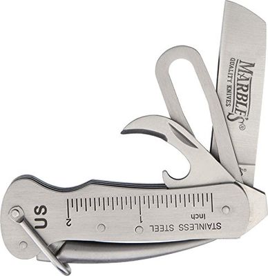 Marbles MR405, Coltello a Lama Fissa Unisex – Adulto, Multicolore, Taglia Unica