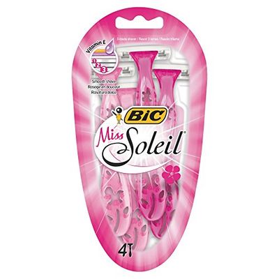 BIC Miss Soleil - Rasoi usa e getta da donna, 3 lame, confezione da 4