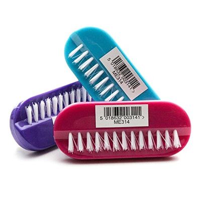 Meridiana Plastic Nailbrush with Backrow Colours