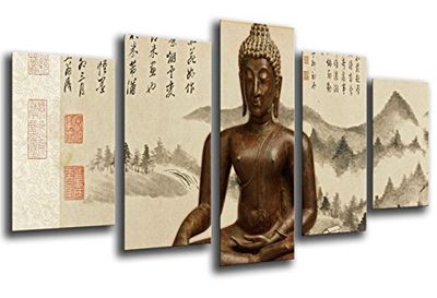 Quadro fotográfico Buda, Buddha, relaxamento, Zen, meditação, Relax tamanho total: 165 x 62 cm XXL