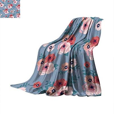 ALLMILL Coverlet Flowers Illustration Throw Blanket 80