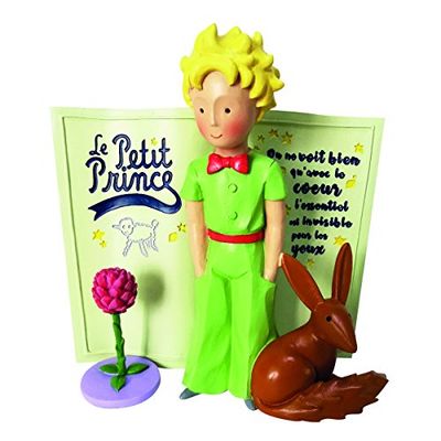 Le Petit Prince, Figura do Príncipe com coelho e livro, para colecionar, Enesco