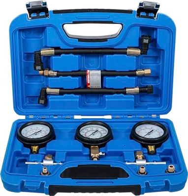 BGS 74355 | Brandstof- en compressiedruk testtoestellenset | voor motorfietsen | 11-dlg.