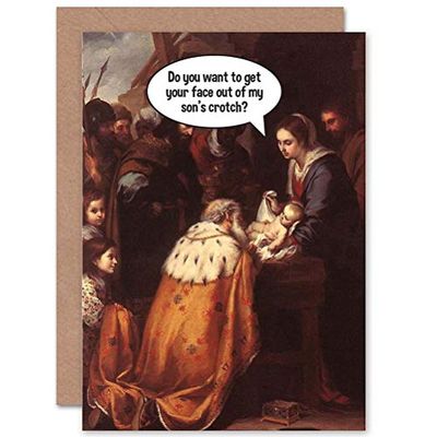Wee Blue Coo CARD CHRISTMAS XMAS MERRY NATIVITY ADULT FUN PRESENT GIFT