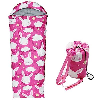 Slaapzakken voor kinderen, campingslaapzakken met draagtas, compacte slaapzak voor wandelen, backpacken, 3 seizoenen, warm en koel weer, lichtgewicht waterdichte buitenreizen voor jongens en meisjes