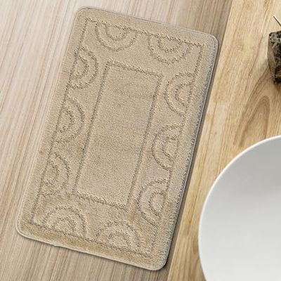 Comart, Nicole Tapis de salle de bain, séchage rapide, fond antidérapant en latex, couleur unie, dessous de douche et baignoire, pour WC et bidet, lavable en machine, rectangulaire 50 x 80 cm, couleur