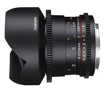 Samyang Obiettivo V DSLR 14 mm T/3.1 ED AS IF UMC II per Sony A, Nero