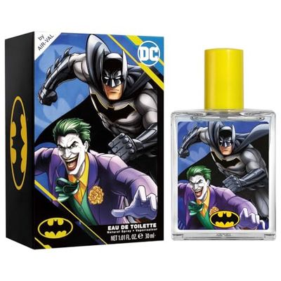 Batman & Joker Children Eau de Toilette Natural Perfume Spray, Vegan and Dermatologically tested EDT Spray for Kids - Safe Daily Fragrance Gift, 30ml