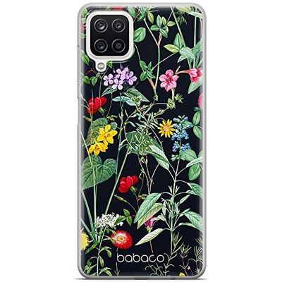 ERT GROUP mobiel telefoonhoesje voor Samsung A12 / M12 / F12 origineel en officieel erkend Babaco patroon Flowers 041 optimaal aangepast aan de vorm van de mobiele telefoon, hoesje is gemaakt van TPU