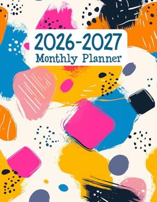 2026-2027 Monthly Planner: Large Two Year (January to December) With Holidays and Inspirational Quotes.