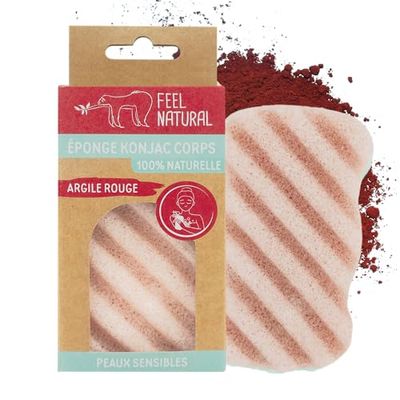 Konjac Body Sponge Red Clay – Feel Natural