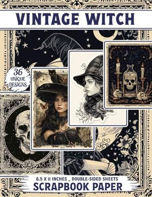 Vintage Witch: Mystical Patterns Perfect for Card Making, Decoupage, Mixed Media Crafts, and Halloween Decor
