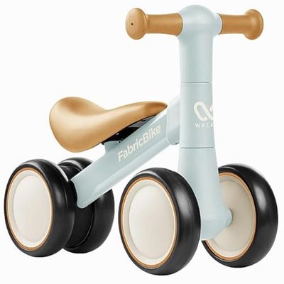 FabricBike Walker - Bicicletta senza pedali per bambini a partire da 10 mesi - Giocattolo per bambini e bambine da 10 a 24 mesi - Prima bicicletta di apprendimento per bebè piccoli (Sky Blue)