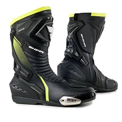 Botas Shima Rsx-6, de pele, homem, vintage retro, para condução de moto na estrada, verde, 46