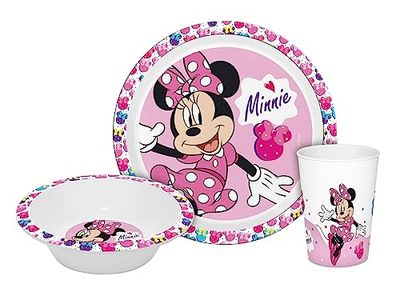 Minnie Kids Children's Crockery Set of 3 Polypropylene