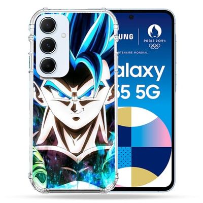 Cokitec Förstärkt skal för Samsung Galaxy A55 5G Manga Dragon Ball Gogeta ansikte