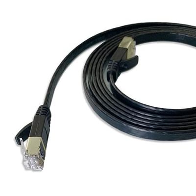 PRENDELUZ Câble de raccordement CAT7 de 1,5 m - Noir - Haute vitesse de transfert - Idéal pour les réseaux de données et la connexion d'appareils.