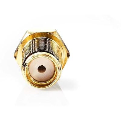 NEDIS Connecteur SMA | Droit | Femelle | Plaqué Or | 50 ohms | Curling | Diamètre d'entrée du câble : 2,55 mm | Métal | Or | 2 Pièces | Boîte