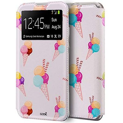 Cool Flip Cover beschermhoes voor Huawei P40, motief: ijs