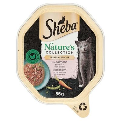 Sheba Nat. Salmone+Piselli 85gr 428648, Come da Foto