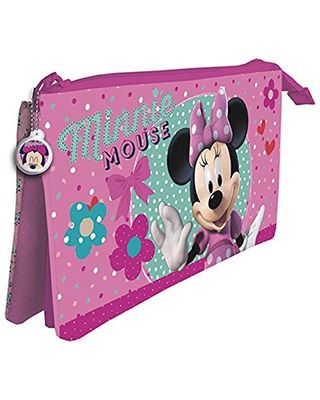 Disney - Pennenetui 3 vakken 12x22 CMS Minnie, ast5478, roze