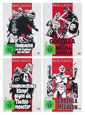 Godzilla Kaiju Classics Edition (4 Filme der Showa-Reihe) Frankenstein und die Ungeheuer aus dem Meer, Frankensteins Kampf gegen die Teufelsmonster, Godzilla gegen Megalon und Gojira vs Mechagodzilla