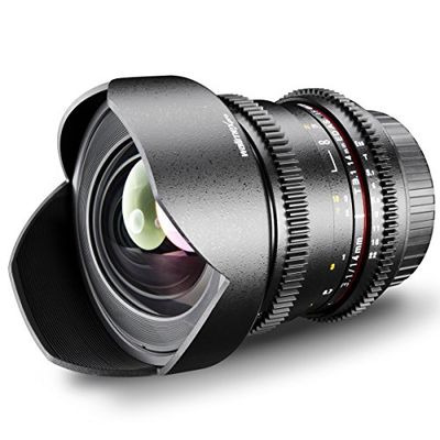 Walimex Pro 14 mm 1: 3,1 VDSLR foto- och videobjektiv, för Sony E-montering, svart