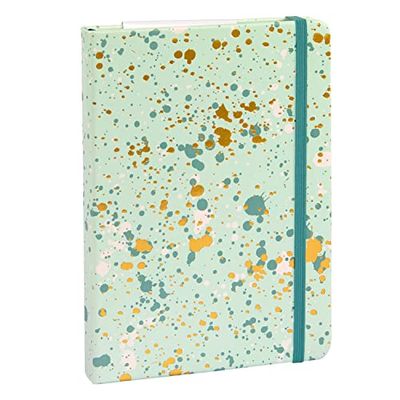 Idena 12251 - Notitieboekje Sparkle Mint, vierkant, 14 x 20 cm, 192 pagina's, 100 g/m², met kikkerzakje, lint en rubberen sluiting, 1 st.