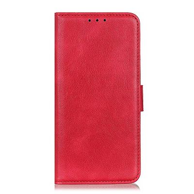 BRAND SET Funda para OPPO A91 Premium Cartera Estilo Flip de Piel Sintética Funda con Seguro Cierre de Cierre Magnético y Función de Soporte Carcasa para OPPO A91-Rojo