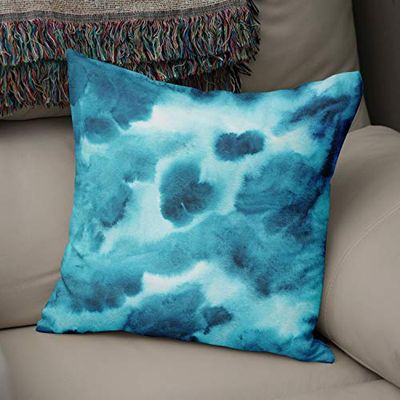 BonaMaison Decoratieve Kussensloop, Aquarel thema Kussenhoezen Bank, Zitkussen, Decoratieve Kussenhoesjes, Kussensloop; Sofa, Slaapkamer, Kantoor, Auto 50x50 Cm - Ontworpen en vervaardigd in Turkije