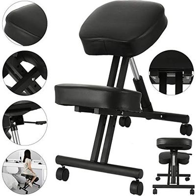 Mophorn Chaise Ergonomique Genous, Chaises Ergonomiques Bureau, Chaises Ergonomiques pour Ordinateur, Chaise Ergonomique pour Genouilles, Tabouret Réglable en Hauteur à Genouiller, PVC Mousse Acier