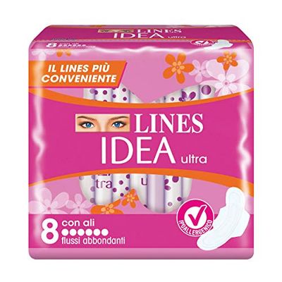 Lines Idea Ultra Flussi Abbondanti, 8 Pezzi