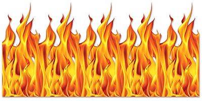 Beistle 899 Plastic Flame Photo Backdrop, Multicolor