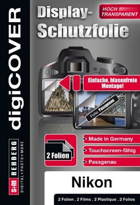 digiCOVER LCD-skärmskyddsfilm för Nikon Coolpix S01 (paket med 2)