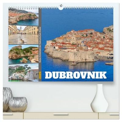 Dubrovnik - Stolze Schönheit der Dalmatischen Küste (hochwertiger Premium Wandkalender 2026 DIN A2 quer), Kunstdruck in Hochglanz: Dubrovnik: Diese ... Stadt erhebt sich stolz aus der blauen Adria.