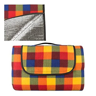 Idena 30230 Couverture de Pique-Nique 150 x 195 cm pour 2 à 4 Personnes avec Envers en Polaire imperméable Idéal pour Camping, Pique-Nique, Plage et Voyage