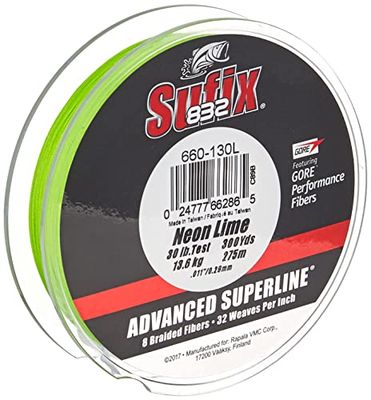 Rapala Suffixe 832 avancé Superline Braid -300 Cours, Vert Citron Fluo