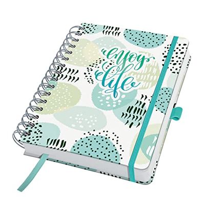 SIGEL JP201 Jolie Daily diary undated - Mint Inspiration - 120 g/m² - 16,8 x 21,5 cm - hardcover - 240 pages - White, mint, Grey