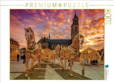 CALVENDO Puzzel lichtwereld op het domplein, 1000 stukjes legformaat 64 x 48 cm, fotopuzzel voor gelukkige uren