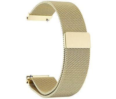 SYSTEM-S Correa de metal milanesa de 22 mm para Huawei Watch Smartwatch en amarillo, metálico/amarillo, Eine Grösse, Metálico/amarillo, Eine Grösse