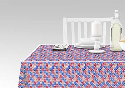 Doge Milano Nappe avec impression numérique, 100% Made in Italy Nappe antidérapante pour salle à manger, lavable et antitache, Modèle Marrakech - Roccaraso, cm 140x240