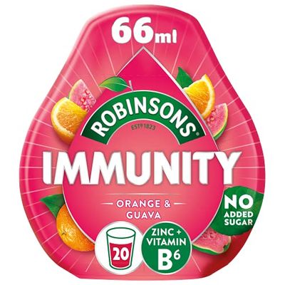 Robinsons Immunity Benefit Drops Orange & Guava, with Vitamin C and Zinc - 66ml