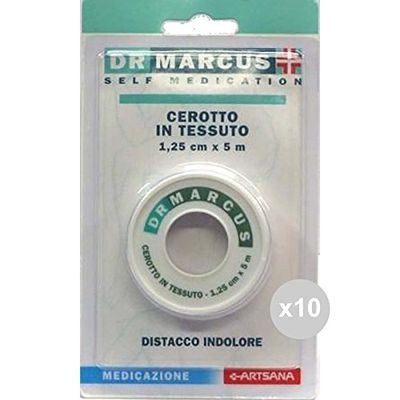 Dr Marcus Set 10 Rocchetto cm. 1,25 Tessuto cerotto farmaceutica e medicazione, Multicolore, Unica