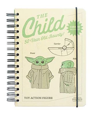 Grupo Erik A5 Notebook Star Wars The Mandalorian | Bullet Journal Notebooks, Dotted Notebook A5 Sketchbook | Baby Yoda Stationery Gifts, Grogu Gifts Under 10 Pounds