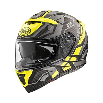 Premier Casque Diable, Gris foncé, Gris Clair et Jaune, L, Unisexe