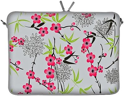 DIGITTRADE LS104-15 Sakura Designer Notebook Sleeve Housse Pour Ordinateur Portable 15,4" jusqu'à 15,6" (39,1 - 39,6 cm) Large Néoprène Pochette Sacoche