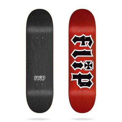 Jart HKD Red Stained 8.375"x31.85" Flip Deck Skateboard, volwassenen, uniseks, meerkleurig (meerkleurig), eenheidsmaat