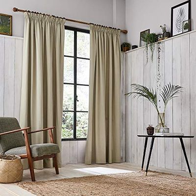 Clarissa Hulse Chroma Lined Curtains Natural, Cotton, 228 x 183 cm